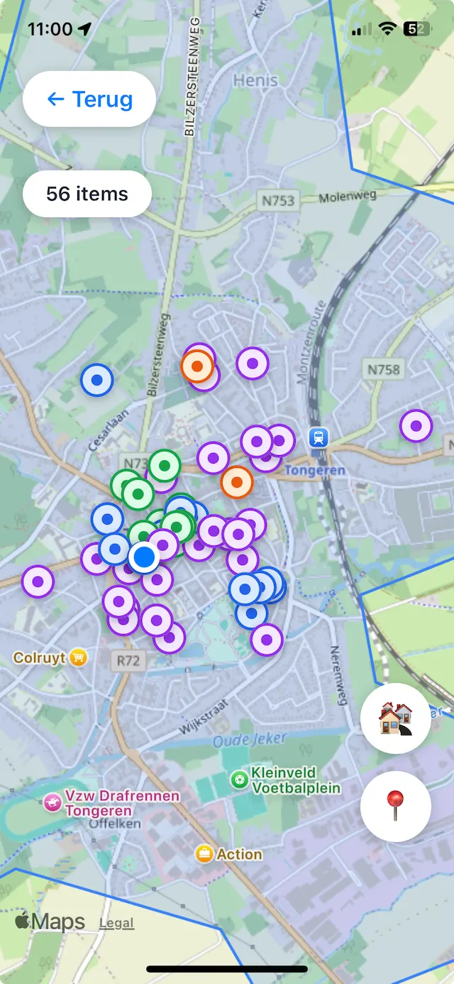 Omgeving: locaties markeren